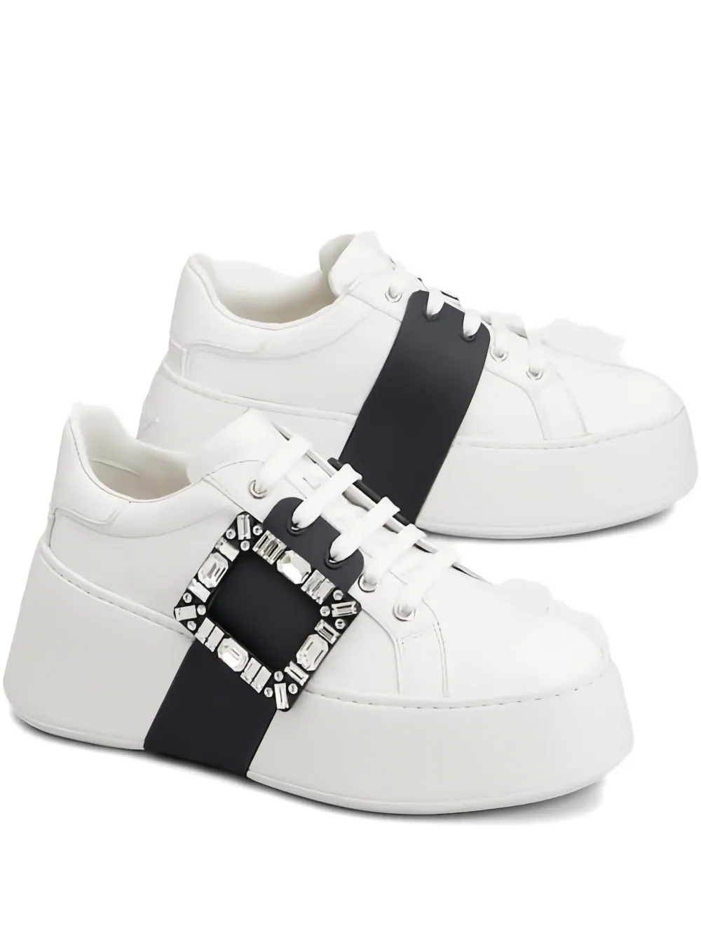 Кроссовки Viv' Skate с пряжками Roger Vivier, белый