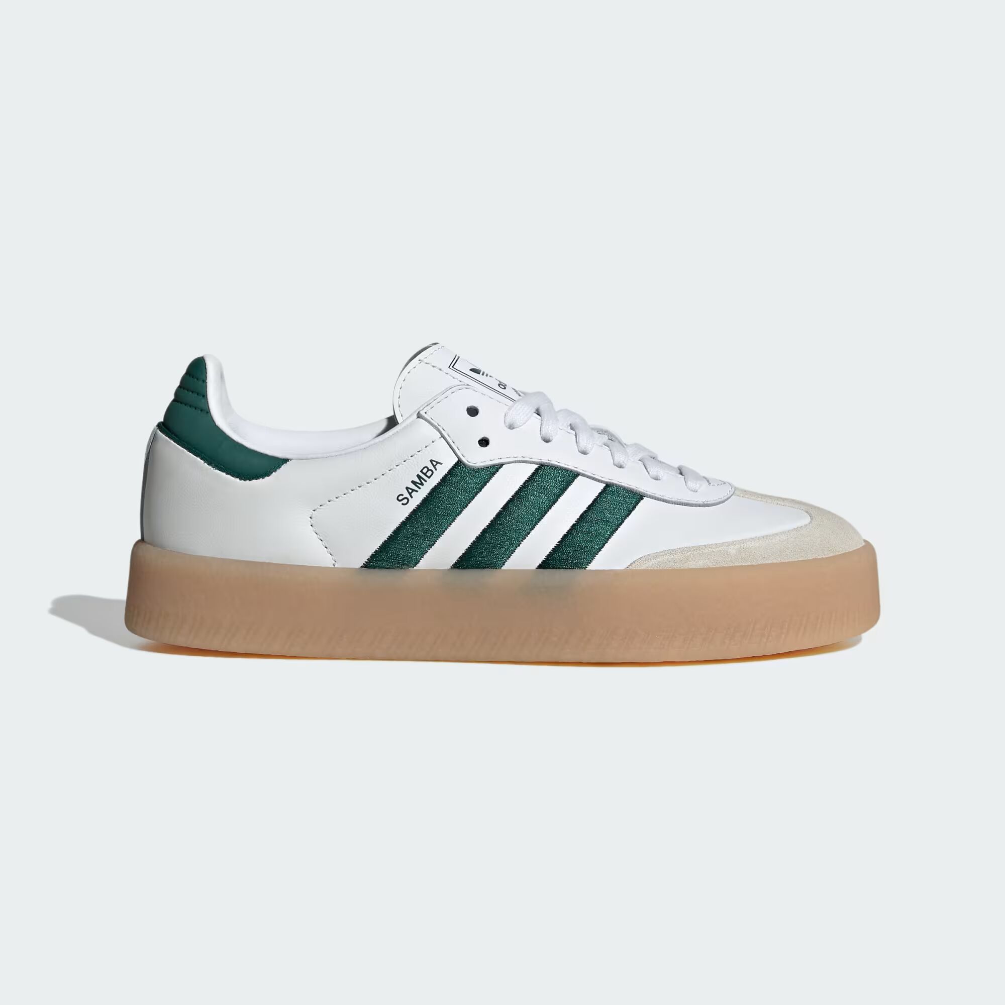 

Кроссовки самбэ Adidas, цвет Cloud White/Collegiate Green/Cloud White