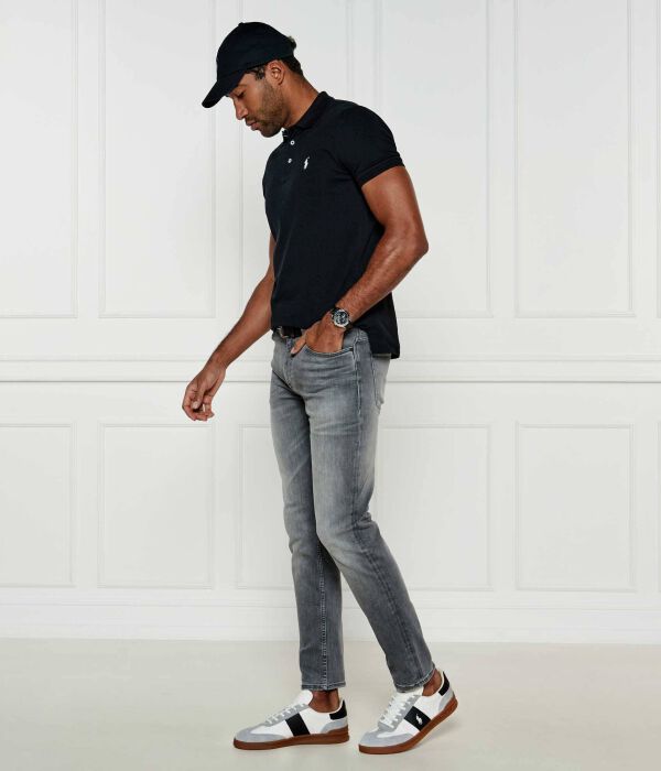 Кожаные кроссовки Polo Ralph Lauren, серый — фото 2
