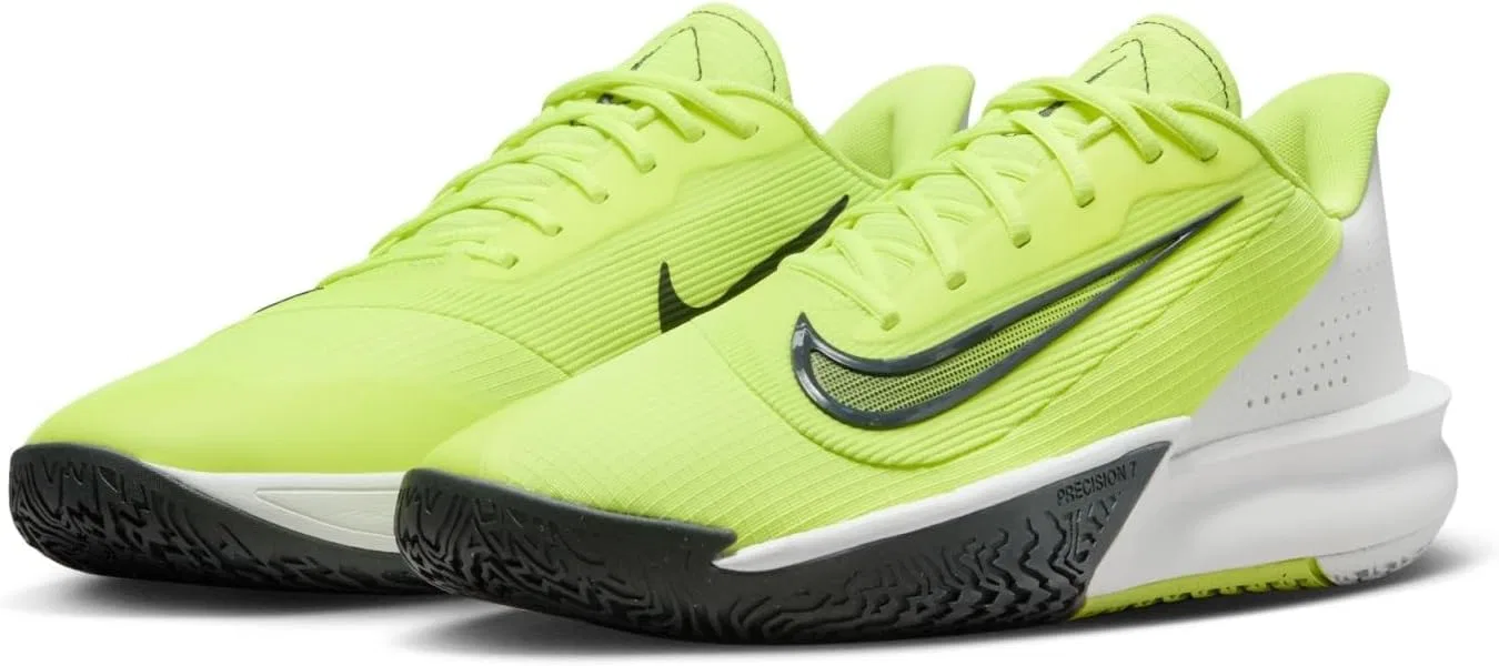 Баскетбольные кроссовки Nike Precision 7 HJ9153, Volt Dk Smoke Grey Summit White — фото 2