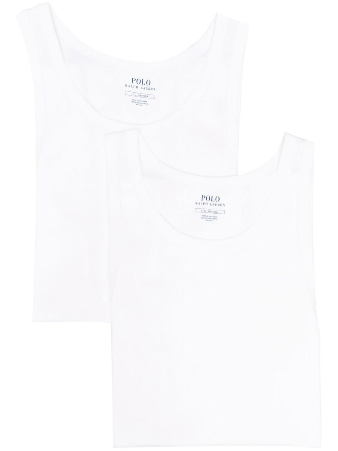 

Polo Ralph Lauren комплект из двух топов с вышитым логотипом, белый