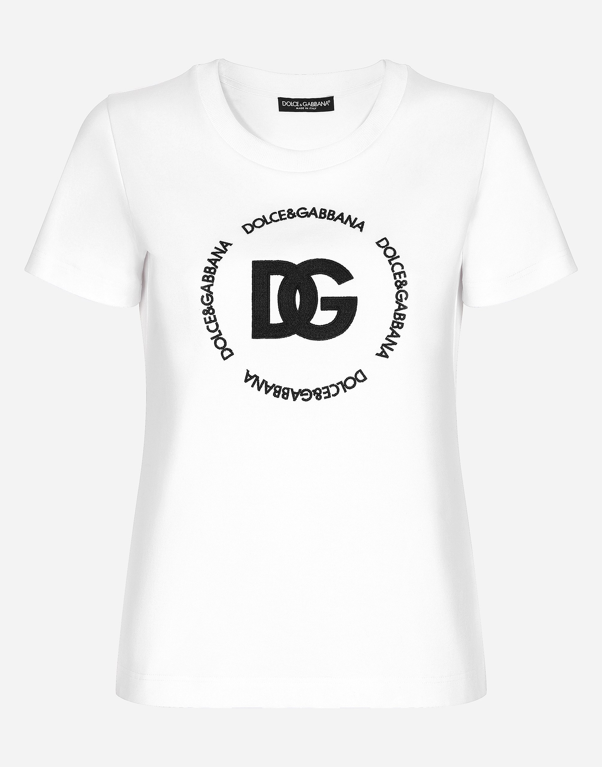 

Футболка из джерси с логотипом DG Dolce&Gabbana, белый