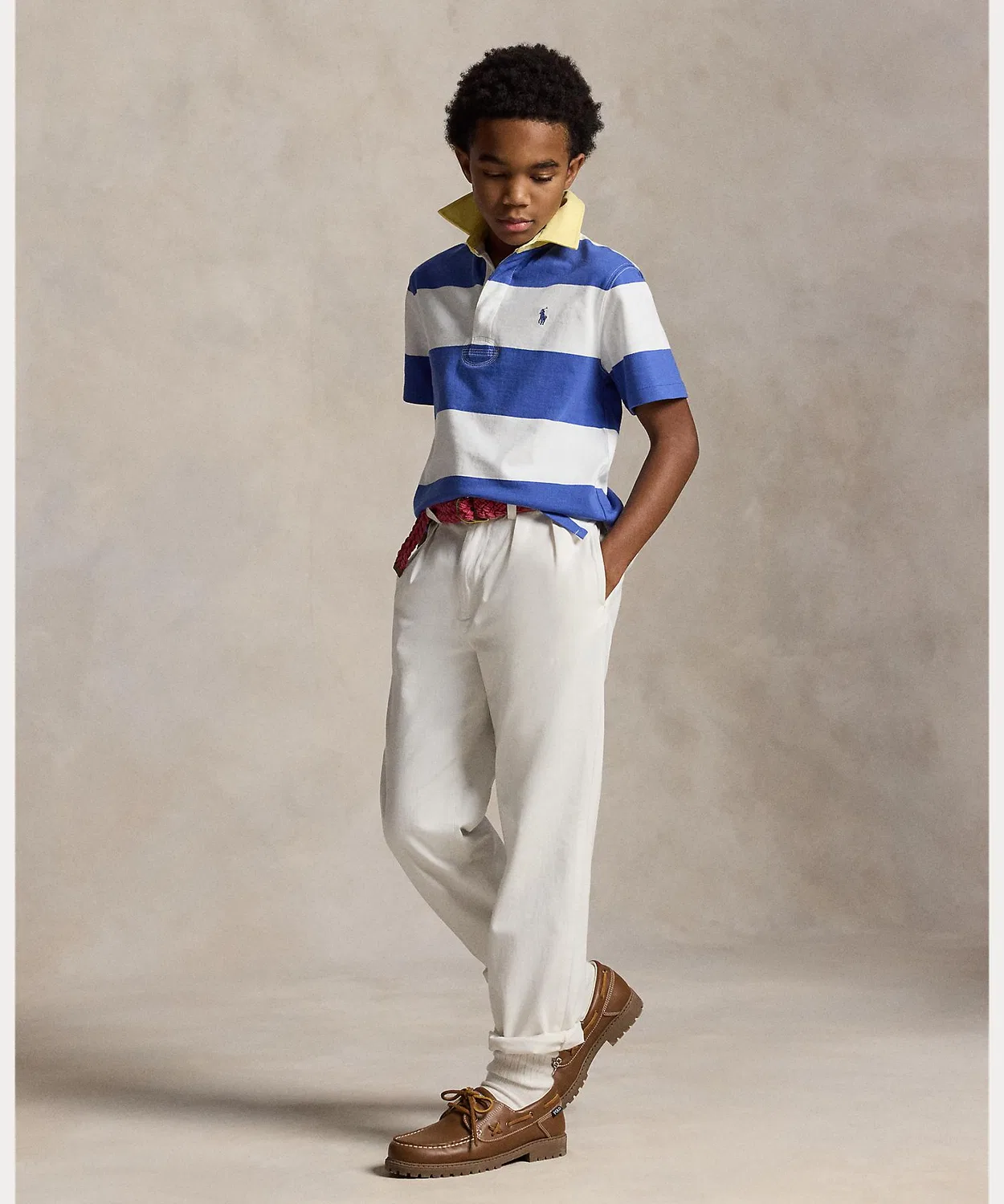 Футболка поло с коротким рукавом Ralph Lauren Kids белая — фото 4