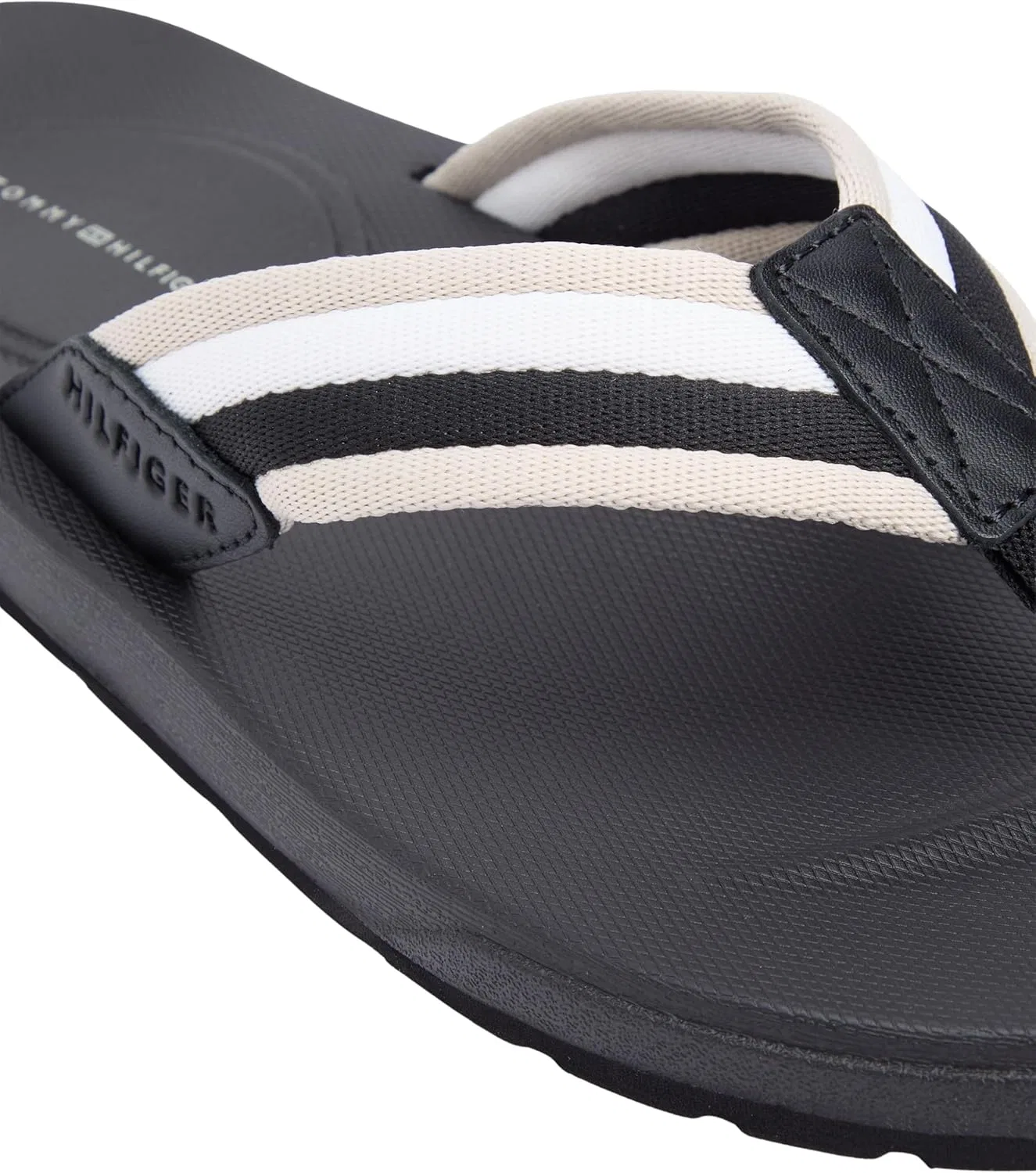 Мужские формованные пляжные сандалии Tommy Hilfiger Hilfiger RWB Fm0fm05803 с разделителем для пальцев ног, Schwarz — фото 4