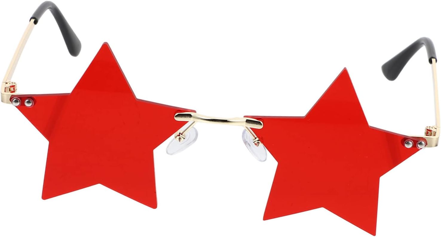 

3 пары модных солнцезащитных очков в форме звезды для вечеринок, унисекс, креативный дизайн оправы, уникальные очки для вечеринок, активного отдыха и мероприятий на открытом воздухе WESIEVYA, Redx3pcs