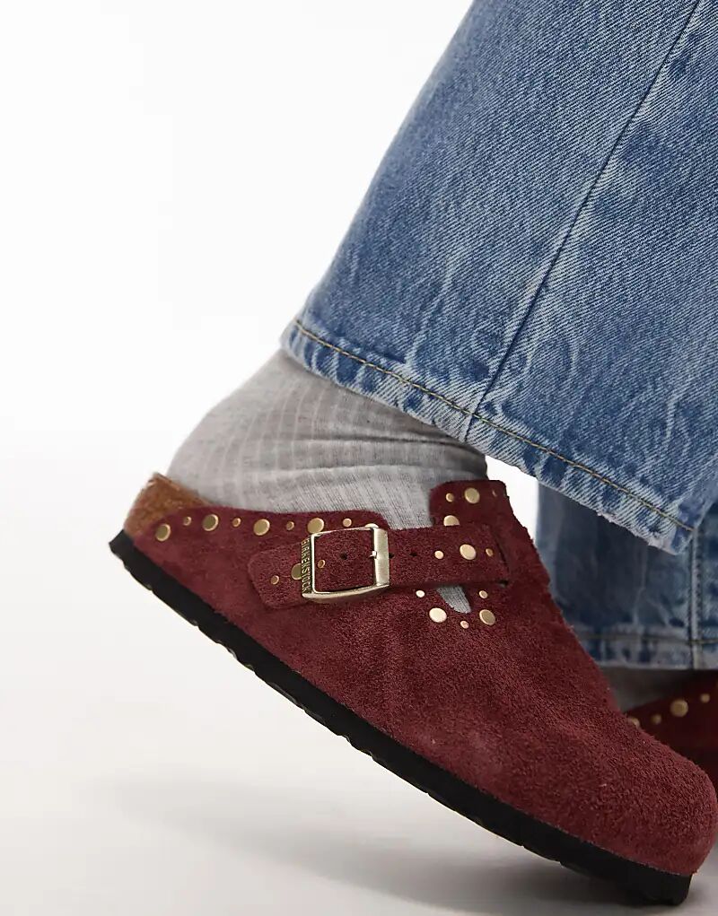 Сабо Birkenstock Boston Rivet в цвете зинфандель — фото 4