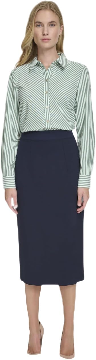 

Женская рубашка на пуговицах с длинным рукавом от Tommy Hilfiger, Abundant Green/Ivory