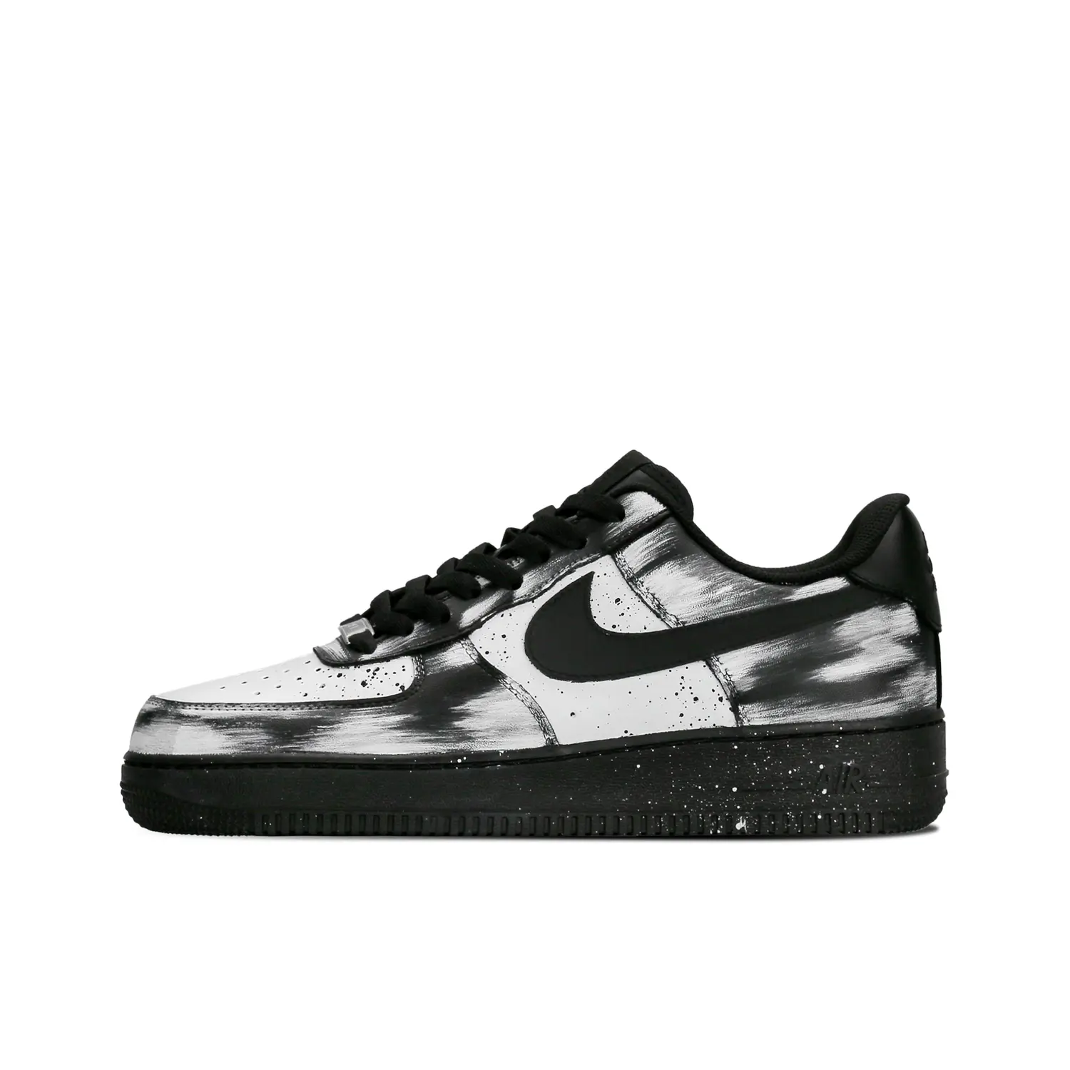 

Кроссовки Nike Air Force 1 устойчивые к истиранию с эффектом увеличения роста низкие скейтерские унисекс черно-белые, цвет Black White