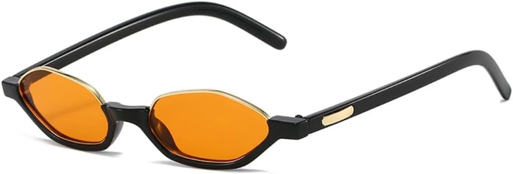 

Полуметаллические многоугольные солнцезащитные очки «кошачий глаз» для женщин, модные, конфетные оттенки, защита от УФ-излучения UV400, мужские очки с леопардовым принтом HHZZYVY, Black Orange