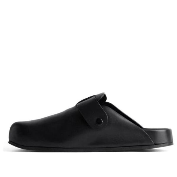 Тапочки sunday leather clogs 'black' Balenciaga, черный