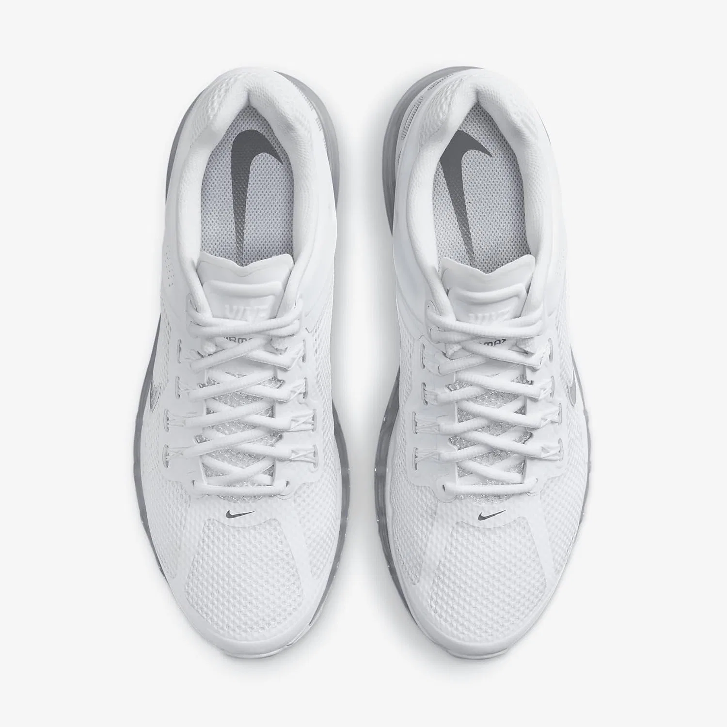Мужские кроссовки Nike Air Max 2013 Na4 на шнуровке, White Mtlc Silver Black — фото 4