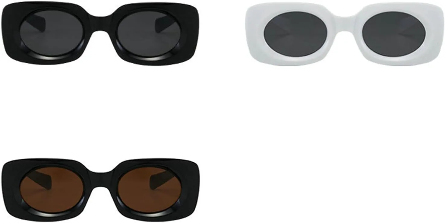 

Солнцезащитные очки Willochra Retro Y2K черные квадратные женские модные дизайнерские популярные мужские трендовые многоугольные панк солнцезащитные очки UV400, C1