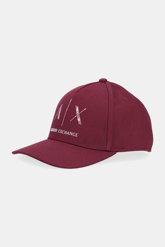 

Хлопковая кепка с козырьком Armani Exchange, бордовый