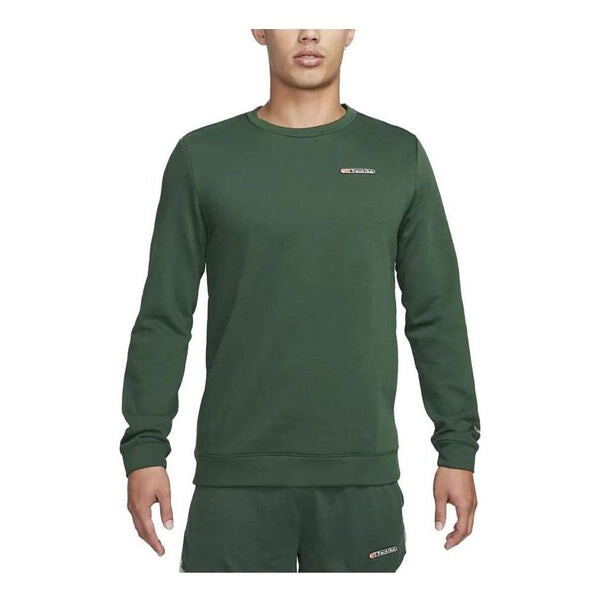 

Свитер dri-fit track club fleece long-sleeve crew neck running sweatshirt 'fir' Nike, мультиколор