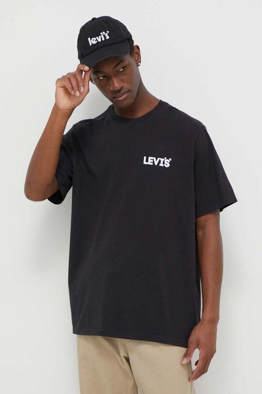 

Хлопковая футболка Levi's, черный