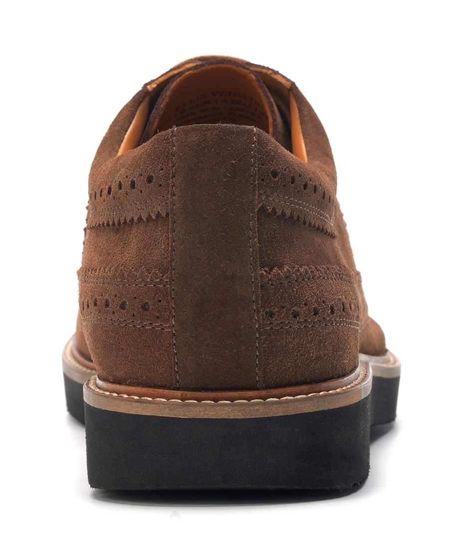 Мужские туфли Ellis Wingtip на шнуровке A Veer, Tobacco suede — фото 3