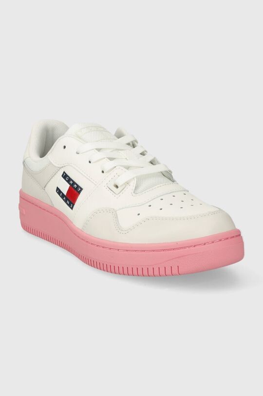 Кожаные кроссовки TJW RETRO BASKET ESS Tommy Jeans, белый — фото 2