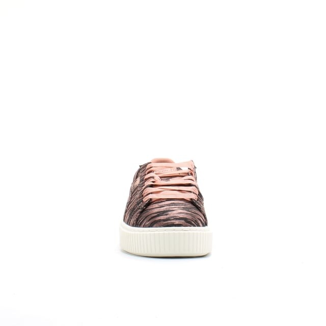 Женские/Черные кроссовки Basket Platform vr Puma, розовый — фото 3