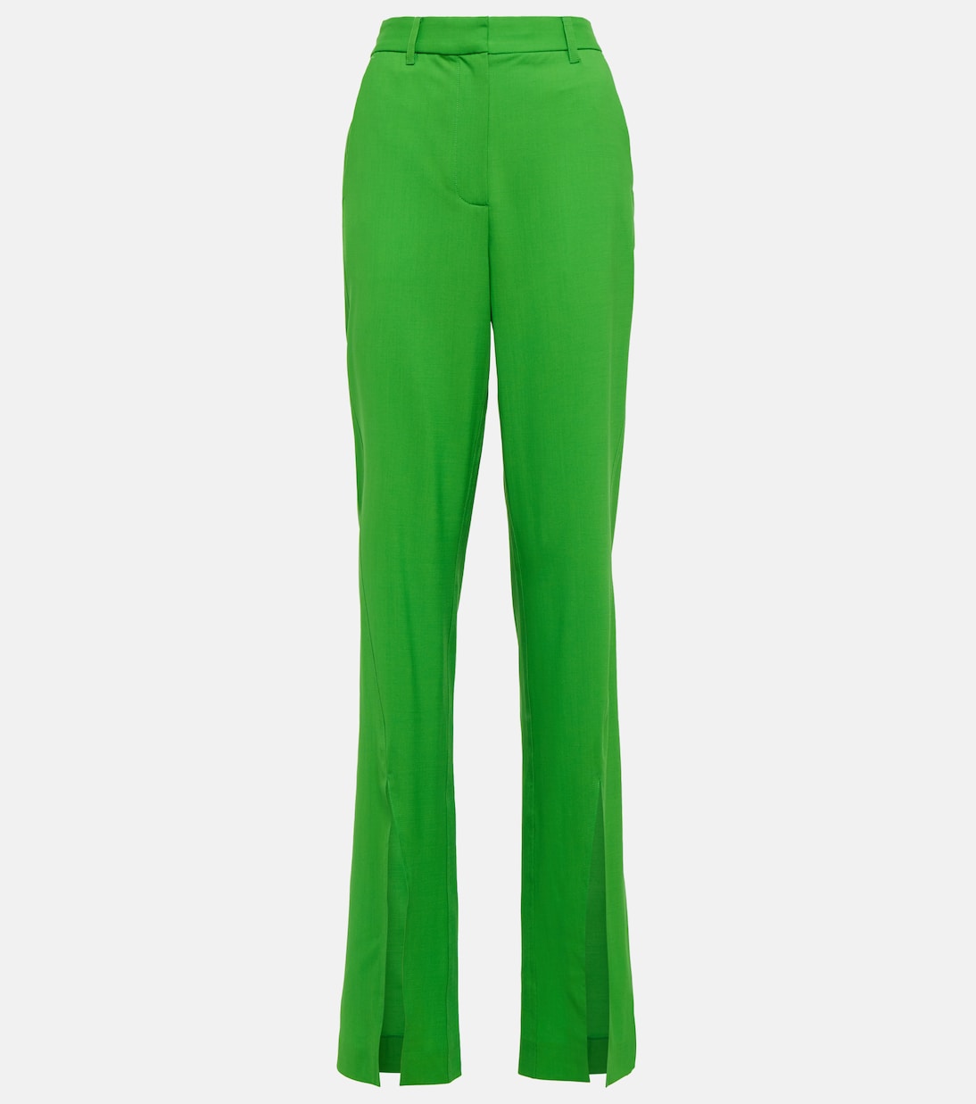 

Брюки с высокой талией из смесовой шерсти Giuseppe di Morabito, Shocking Green