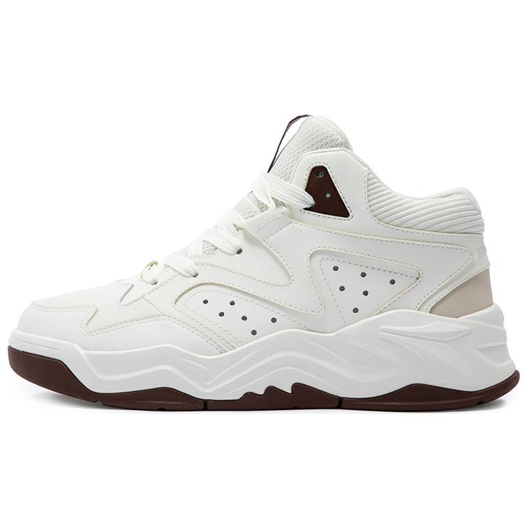 

361° Термостойкие противоскользящие и износостойкие высокие скейтбордные кроссовки Men's White Brown