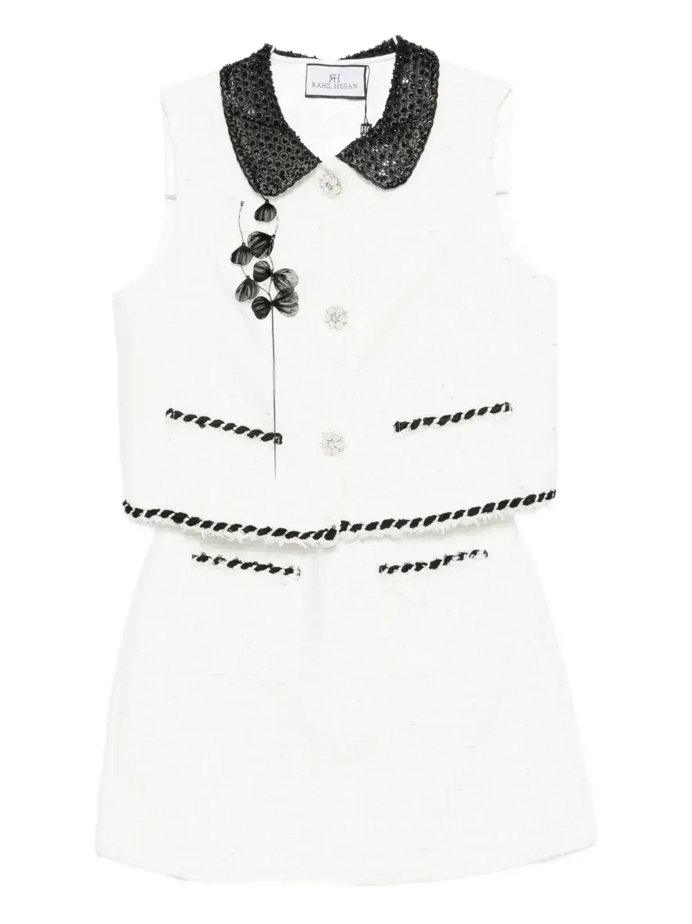 

Комбинезон в двух тонах Rahil Hesan, белый