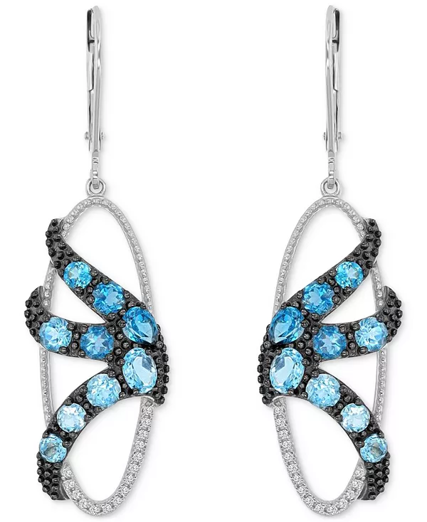 

Бриллиантовые серьги-подвески (0,09 карата) из стерлингового серебра Macy'S, rhodium