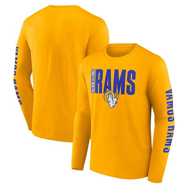 

Мужская футболка с длинным рукавом los angeles rams vision gold Fanatics