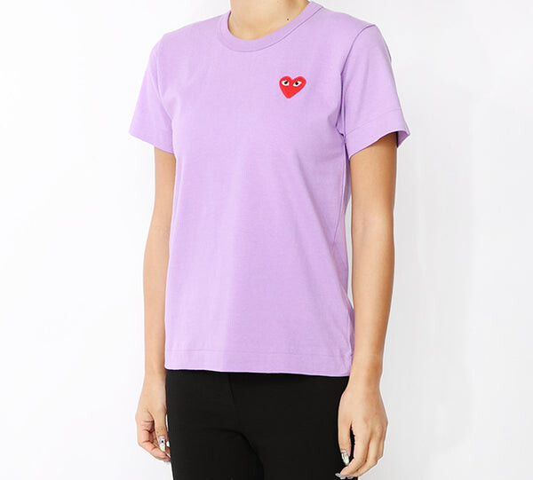 Футболка heart logo tee 'purple pink' Comme Des Garcons Play, фиолетовый — фото 3