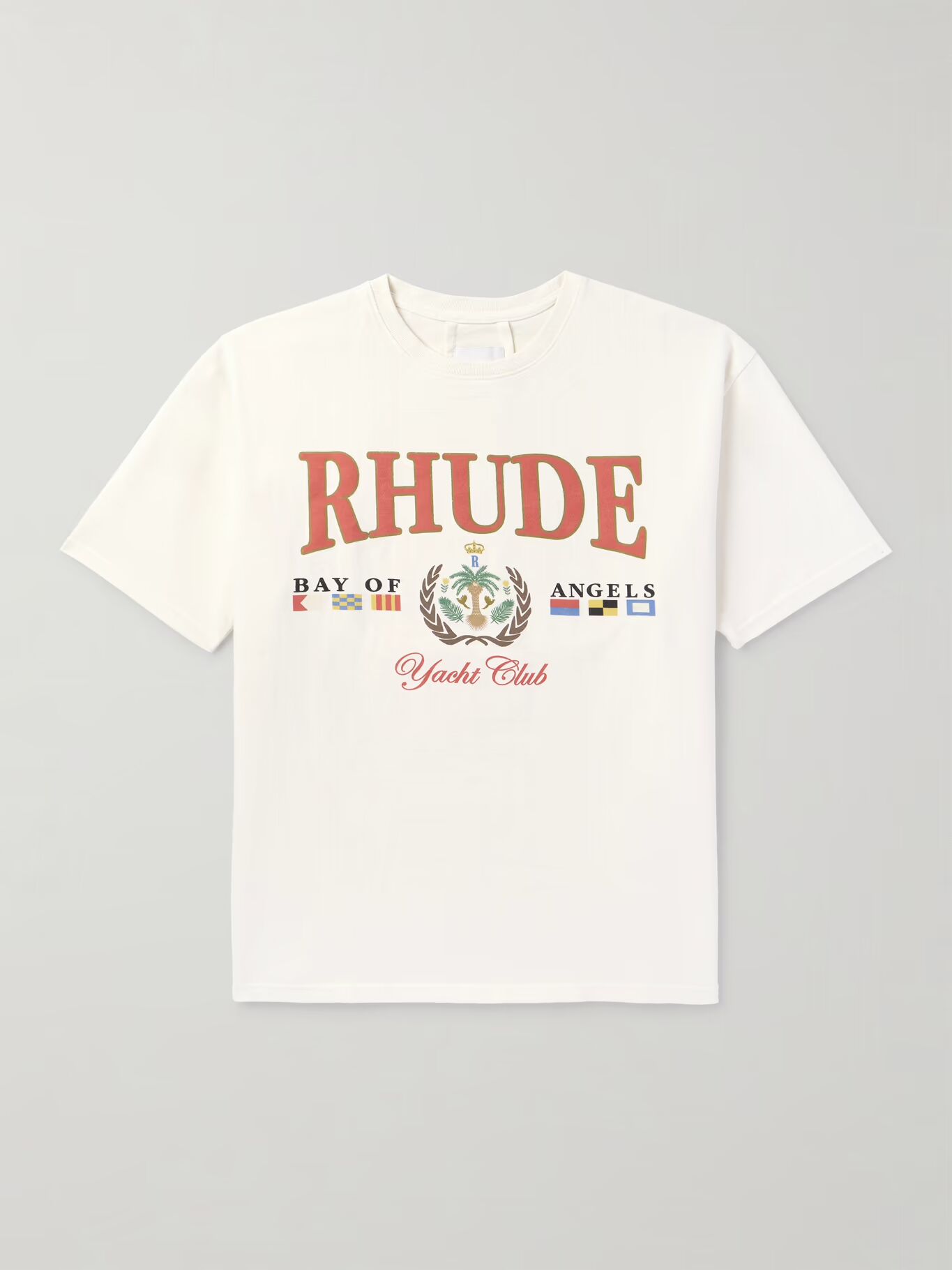 

Футболка из хлопкового джерси с принтом логотипа Bay of Angels RHUDE, нейтральный