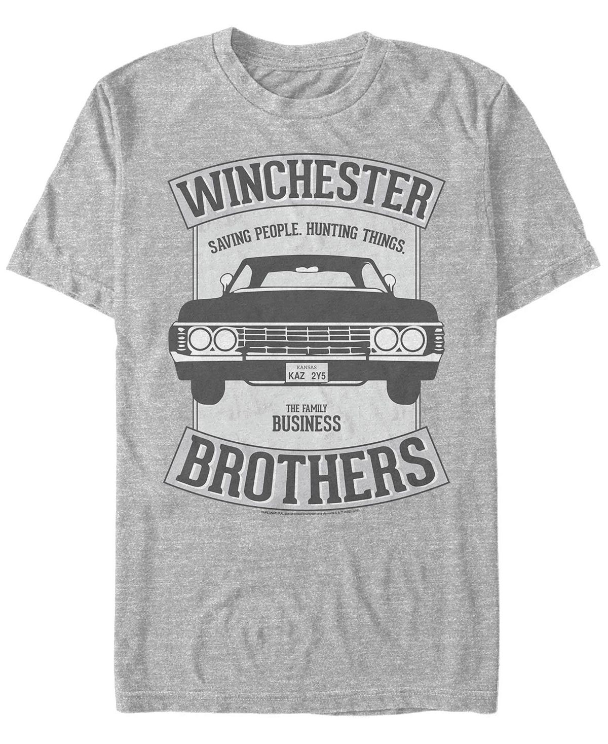 

Мужская футболка с коротким рукавом Supernatural Winchester Car Crest Fifth Sun