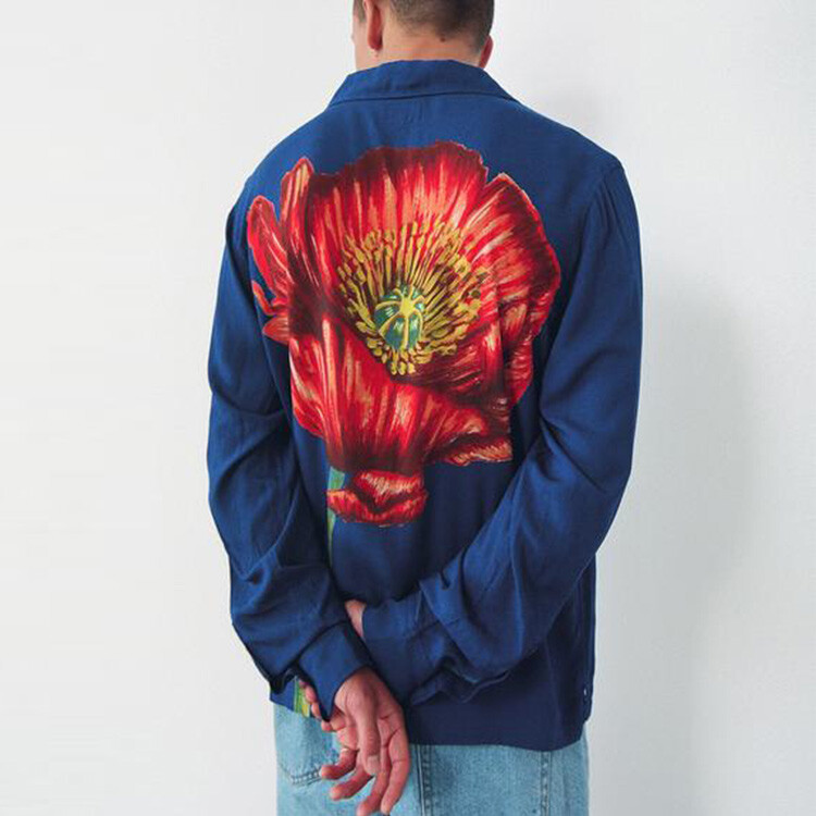 Мужская рубашка Stussy, цвет Blue — фото 4