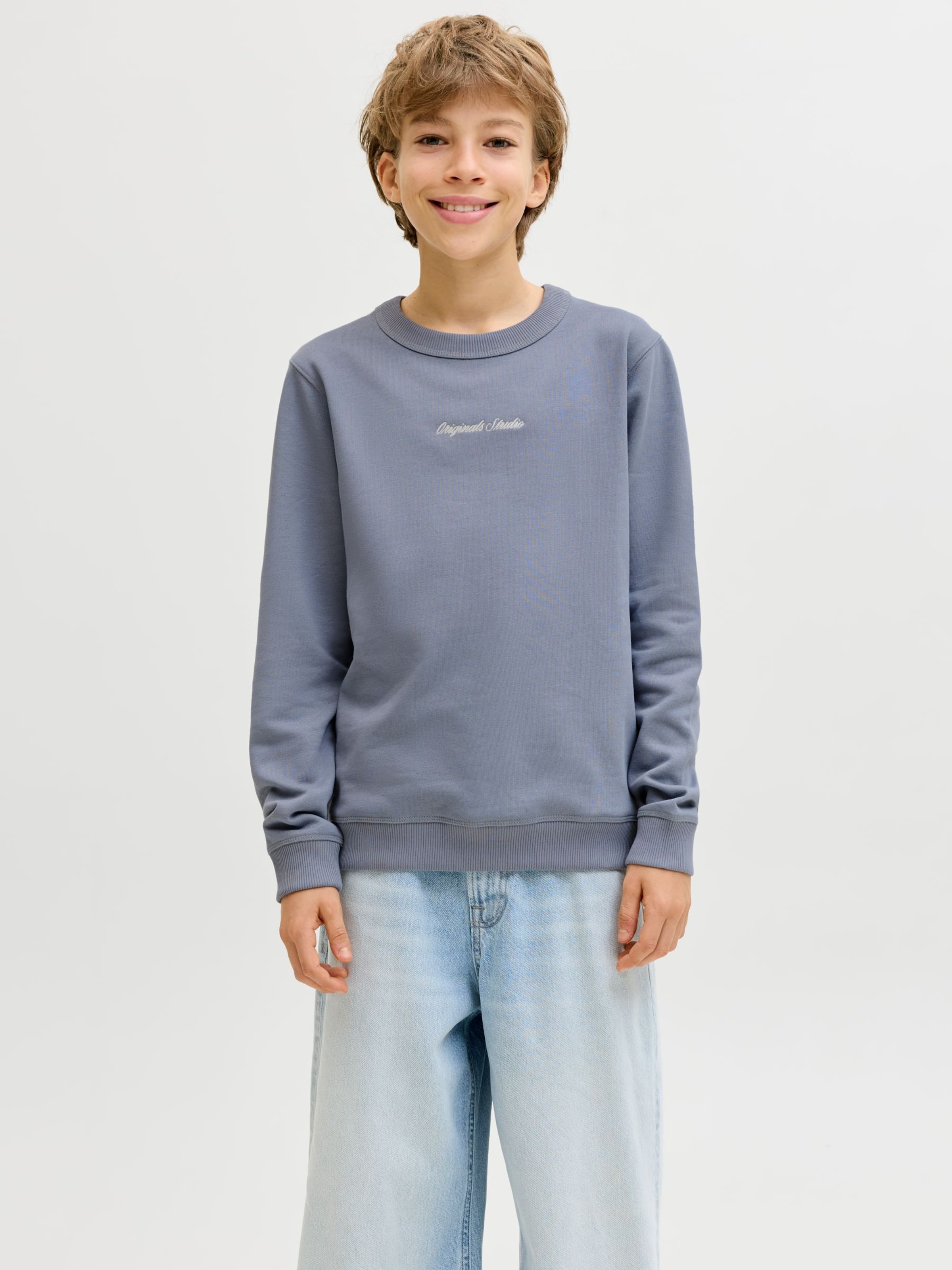 Jack & Jones Junior Толстовка в пыльно-голубом цвете — фото 2