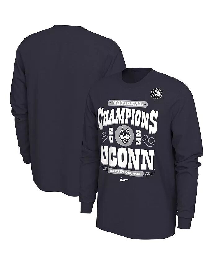 

Мужская темно-синяя футболка с длинными рукавами UConn Huskies NCAA 2023 по баскетболу, посвященная национальным чемпионам Nike
