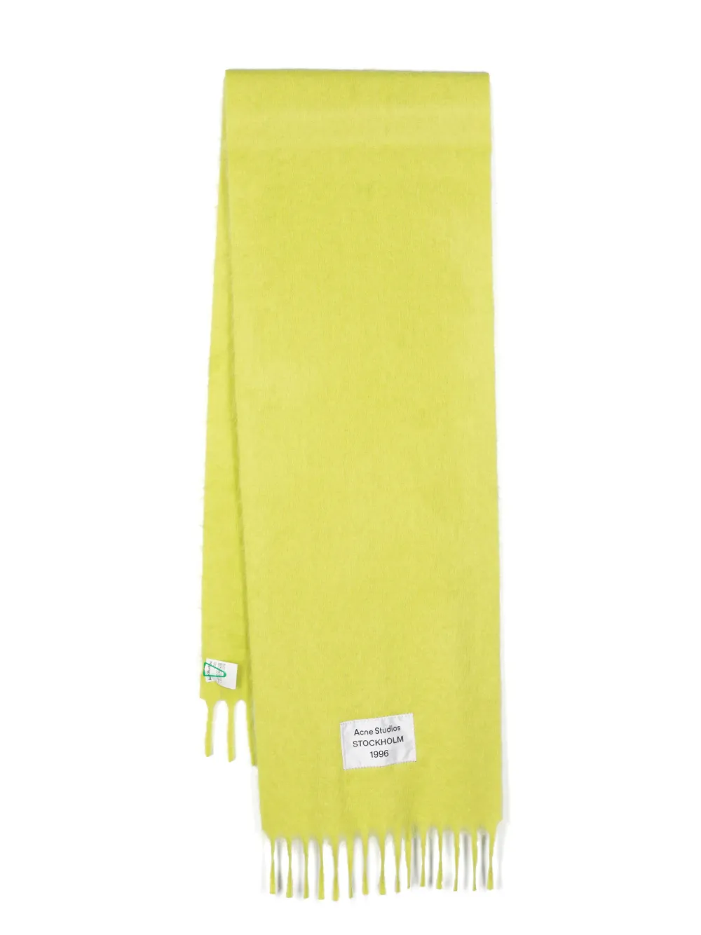 

Шарф с бахромой Acne Studios, зеленый