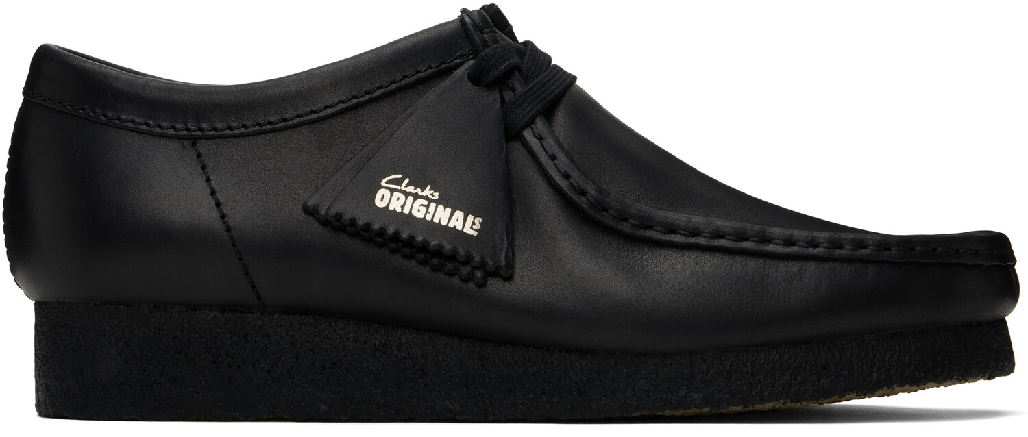 

Дерби Блэк Валлаби Clarks Originals, Black leather