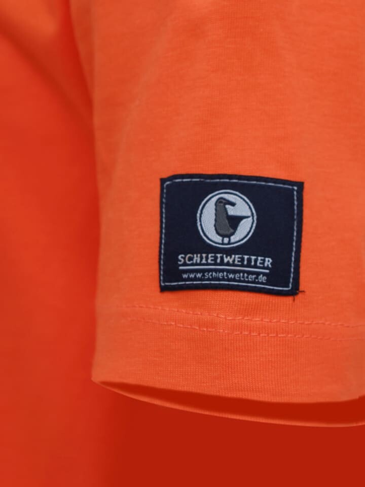 Футболка SCHIETWETTER Küstenkind, Rundhals, цвет orange-navy — фото 4