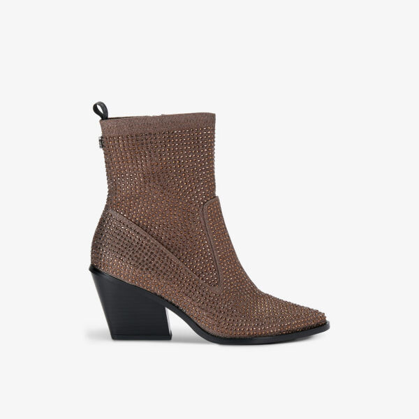 

Ботильоны Sabrina на каблуке, украшенные кристаллами Kg Kurt Geiger, коричневый