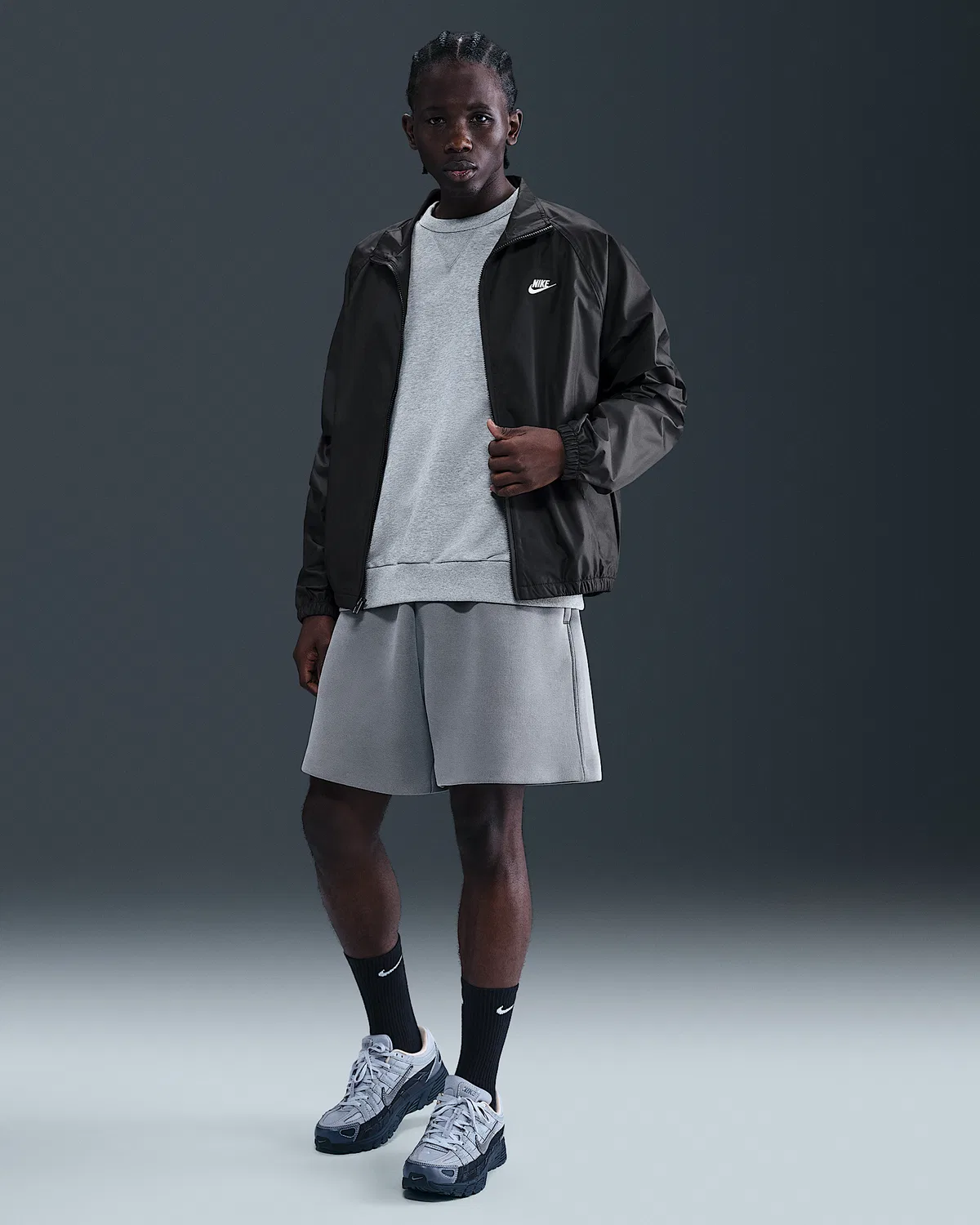 Мужская куртка Roscoe Full-Zip Nike Sportswear Club, Black/White — фото 4