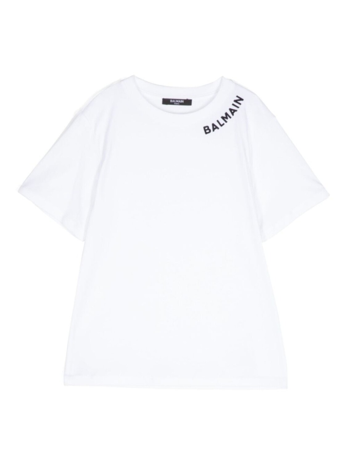 

Balmain Kids футболка из хлопка с вышитым логотипом, белый