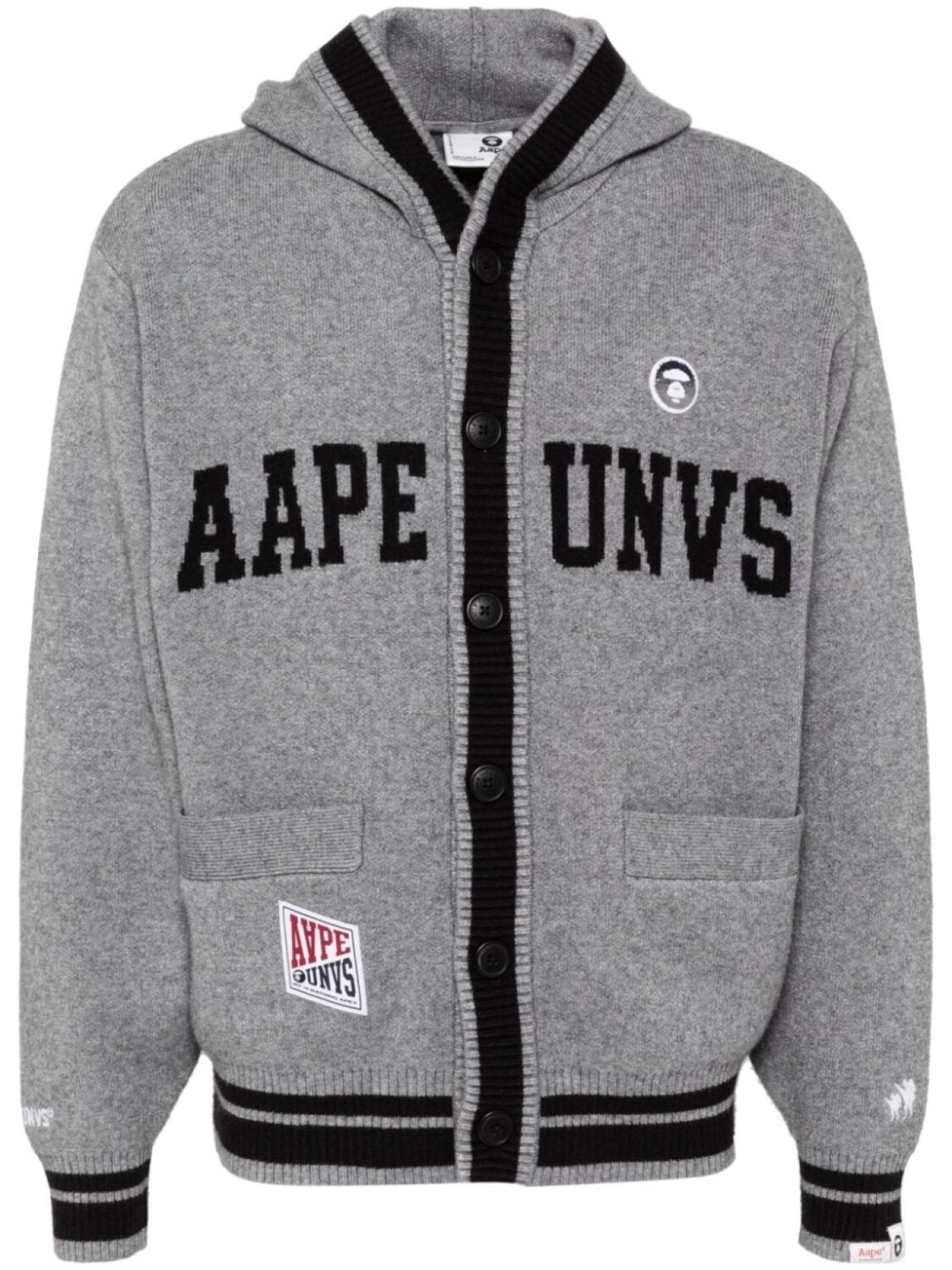 

Кардиган с логотипом AAPE BY *A BATHING APE, серый