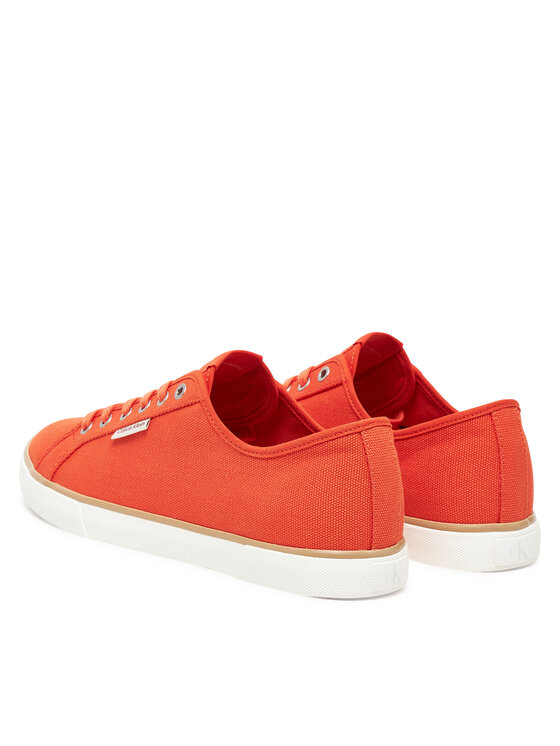 Тканевые кроссовки Ess Vulc Low Mg Cv YM0YM01301 Calvin Klein Jeans, оранжевый — фото 3