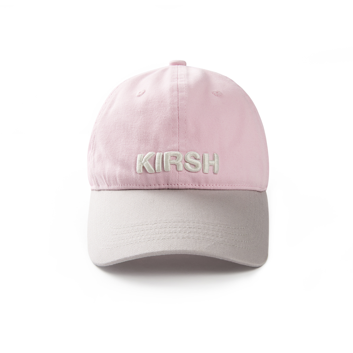 

KIRSH Хлопковая бейсболка женская, White Pink