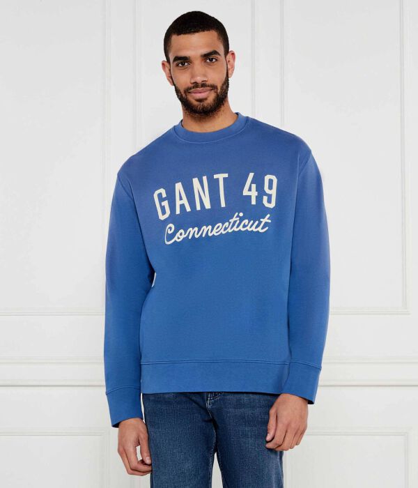 

Графический свитер Relaxed fit Gant, синий