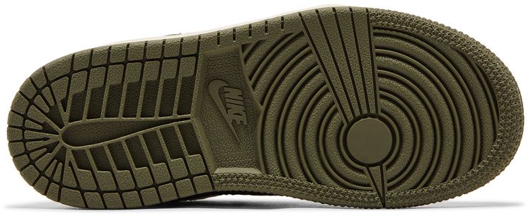 Кроссовки Air Jordan Travis Scott x Air Jordan 1 Retro Low OG SP PS 'Reverse Olive / Medium Olive', зеленый — фото 4