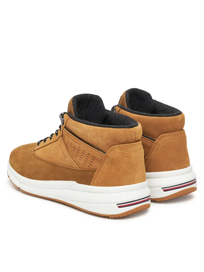 Tommy Hilfiger Ботинки Hilfiger W Nbk Sde Hybrid Boot FM0FM05609 коричневого цвета на шнуровке — фото 3