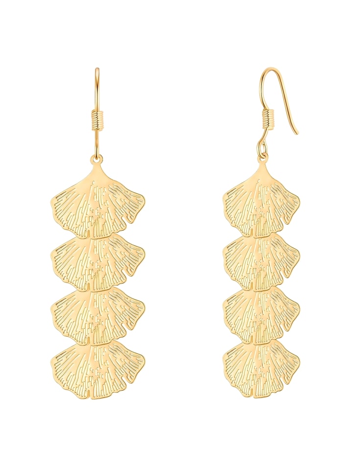 

Yokoamii Серьги в виде листьев гинкго, изготовленные из металлического сплава с покрытием из желтого золота