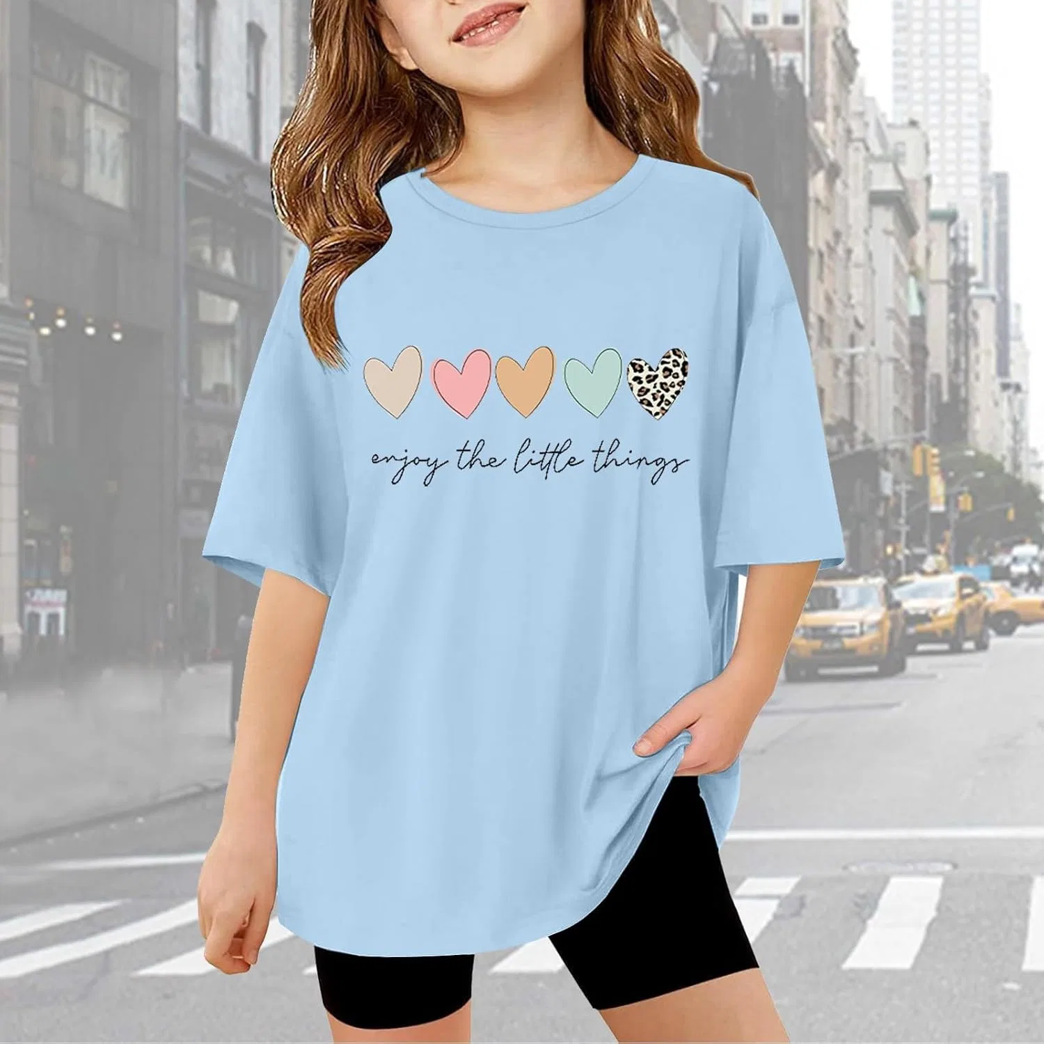 Футболка детская с принтом, Activewear, Light Blue, 3-14Y — фото 3