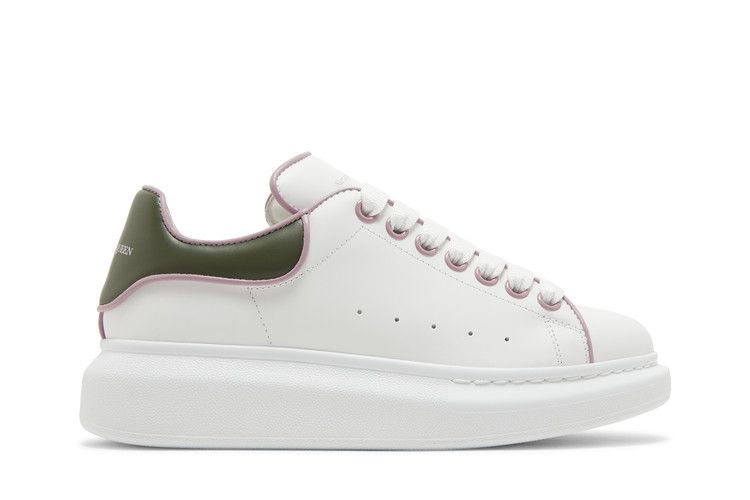 Кроссовки Alexander McQueen Alexander McQueen Wmns Oversized Sneaker 'White Military Green', белый — фото 2