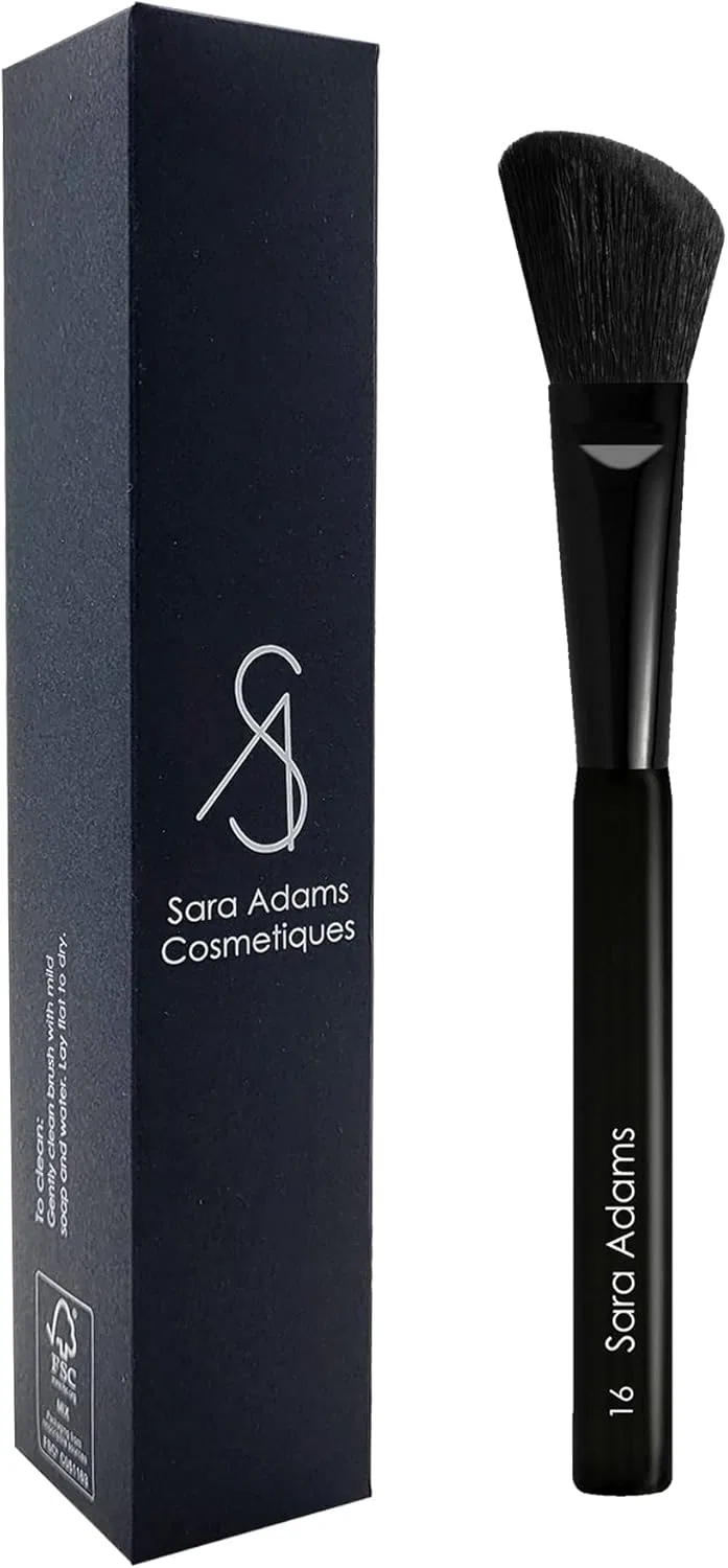Кисть для скульптурирования и румян Sara Adams Cosmetiques, 1 шт, черный/белый — фото 2