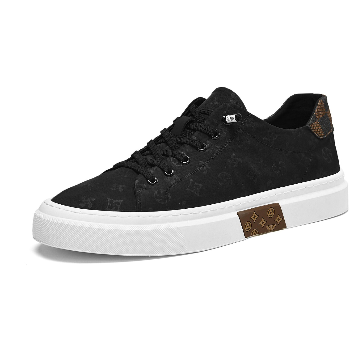 

Кроссовки SEPTWOLVES Skateboarding Shoes Men Low-top, черный/коричневый